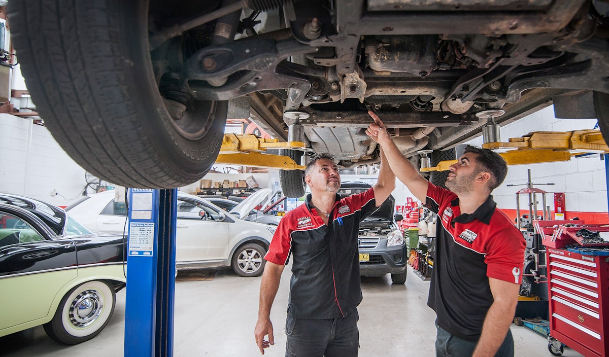 Car Service Rozelle Mechanics under car